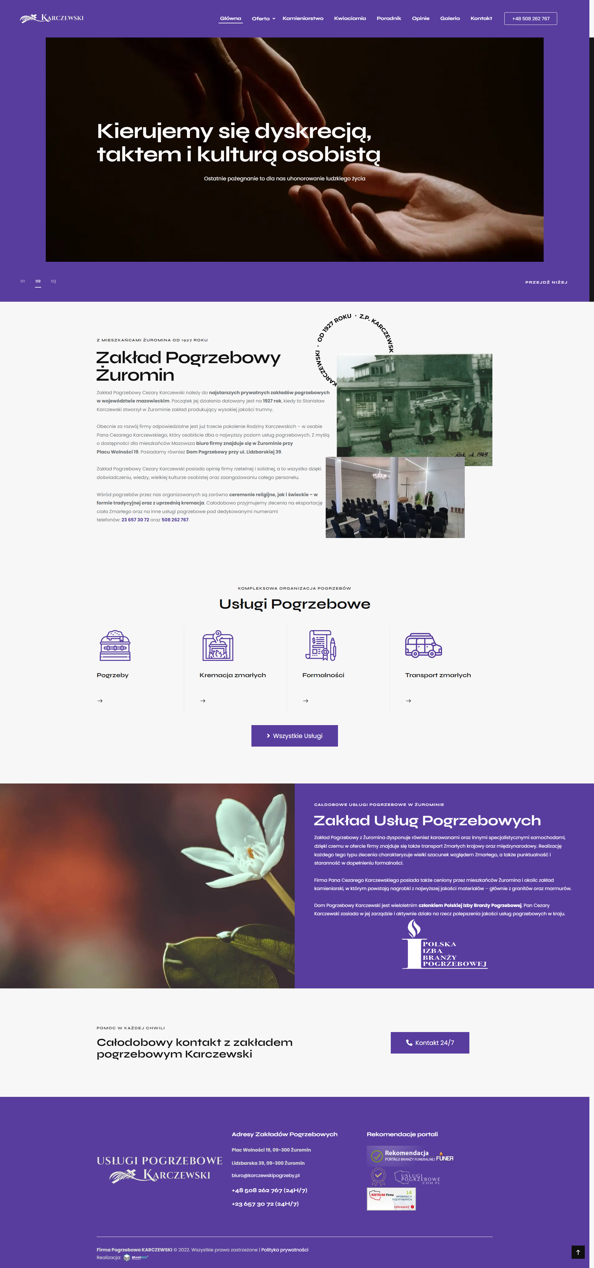 karczewskipogrzeby.pl desktop