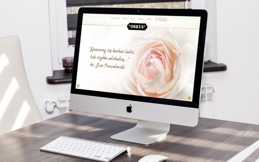 Pogrzeby Orkus - banner na monitorze